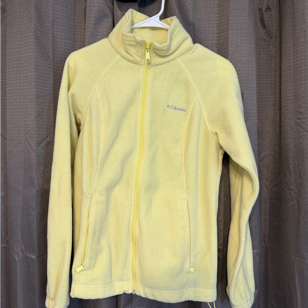 Columbia Yellow Full-Zip Fleece Jacket